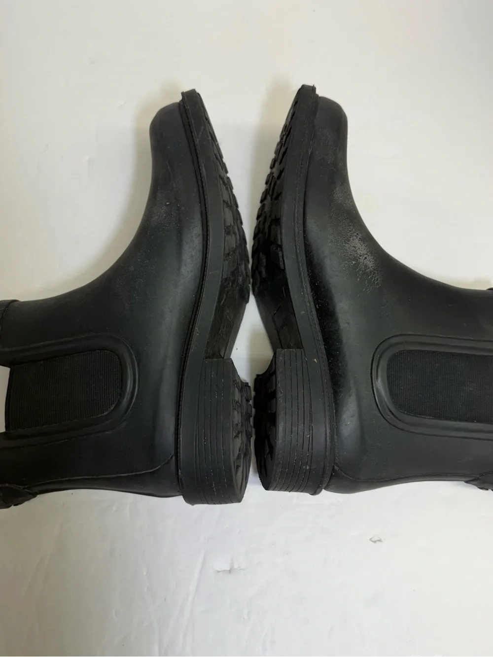 Black Chelsea Rain Ankle Boots -